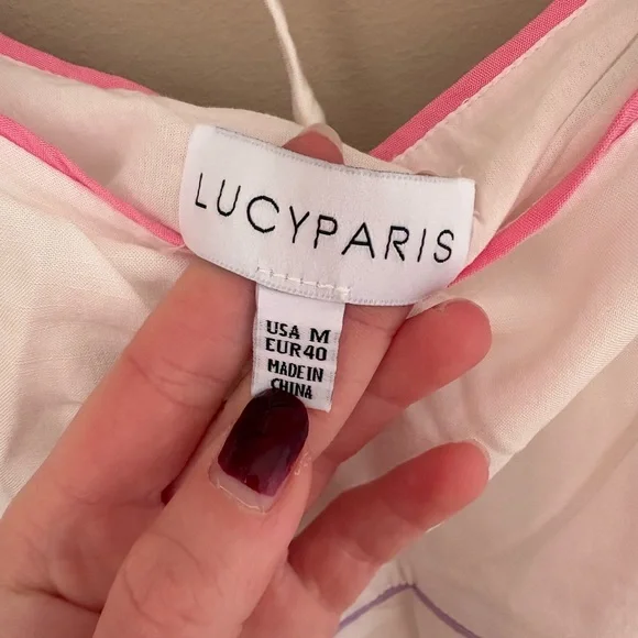 Lucy Paris Cream Long-Sleeve Dress Size M - Picture 6 of 6